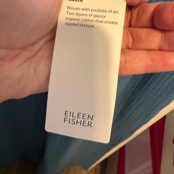 Eileen Fisher Blue Wide Leg Pants - Picture 6 of 8